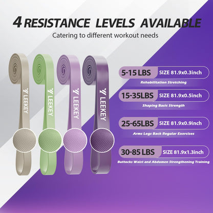 Pull Up Assistance Bands,Muit Levels Resistance Bands for Senior/Adults,Exercise Bands with Door Anchor, Strength Bands for Fitness Training, Physical Therapy,Home Gym Workouts