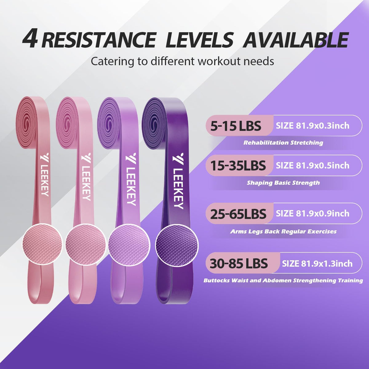 Pull Up Assistance Bands,Muit Levels Resistance Bands for Senior/Adults,Exercise Bands with Door Anchor, Strength Bands for Fitness Training, Physical Therapy,Home Gym Workouts