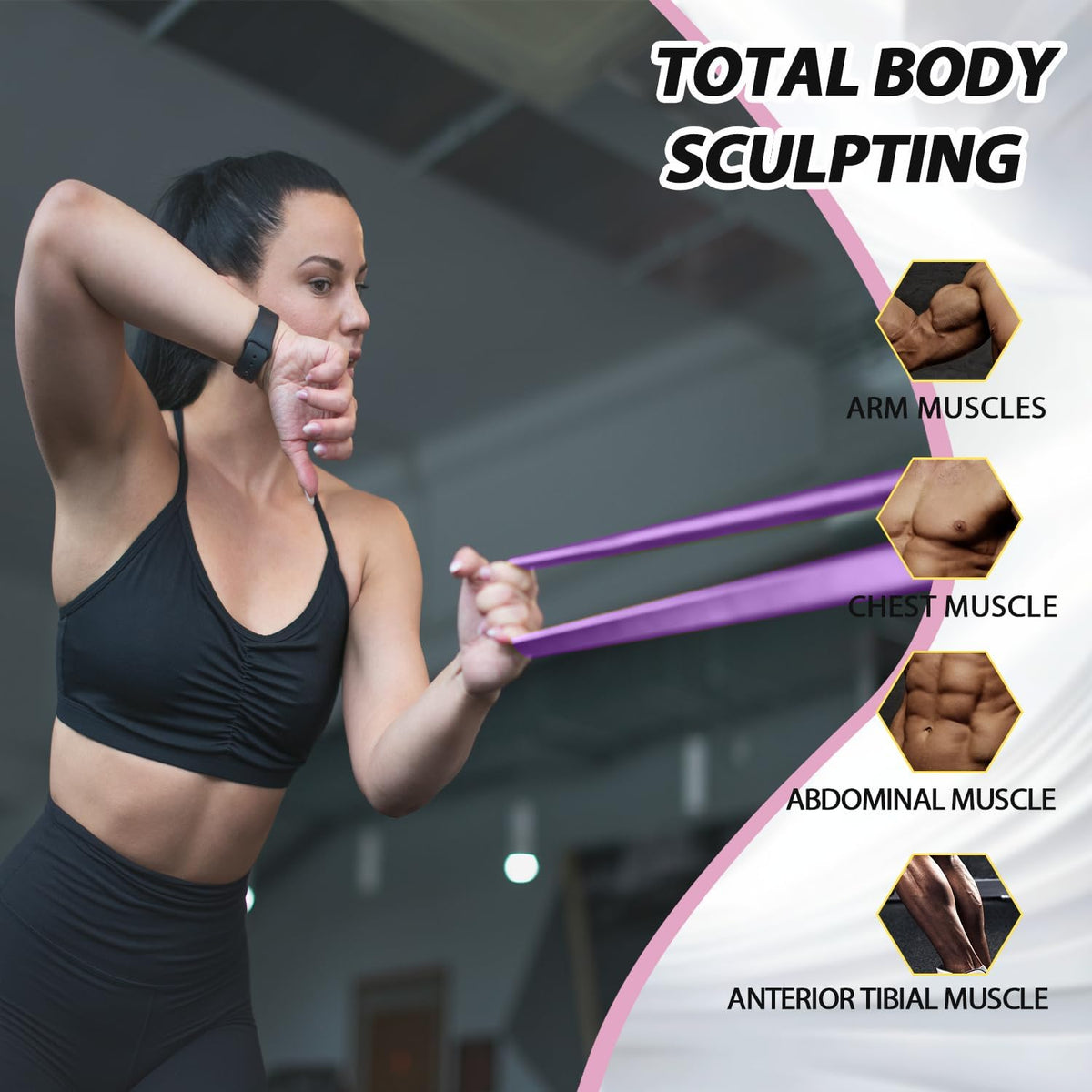 Pull Up Assistance Bands,Muit Levels Resistance Bands for Senior/Adults,Exercise Bands with Door Anchor, Strength Bands for Fitness Training, Physical Therapy,Home Gym Workouts