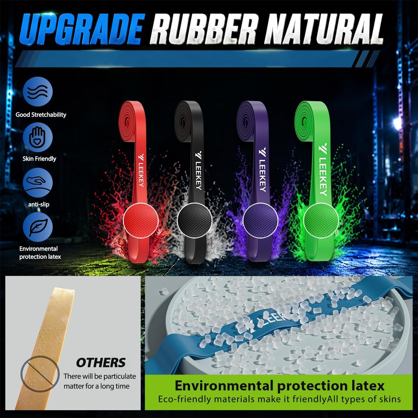 Pull Up Assistance Bands,Muit Levels Resistance Bands for Senior/Adults,Exercise Bands with Door Anchor, Strength Bands for Fitness Training, Physical Therapy,Home Gym Workouts