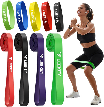 Pull Up Assistance Bands,Muit Levels Resistance Bands for Senior/Adults,Exercise Bands with Door Anchor, Strength Bands for Fitness Training, Physical Therapy,Home Gym Workouts