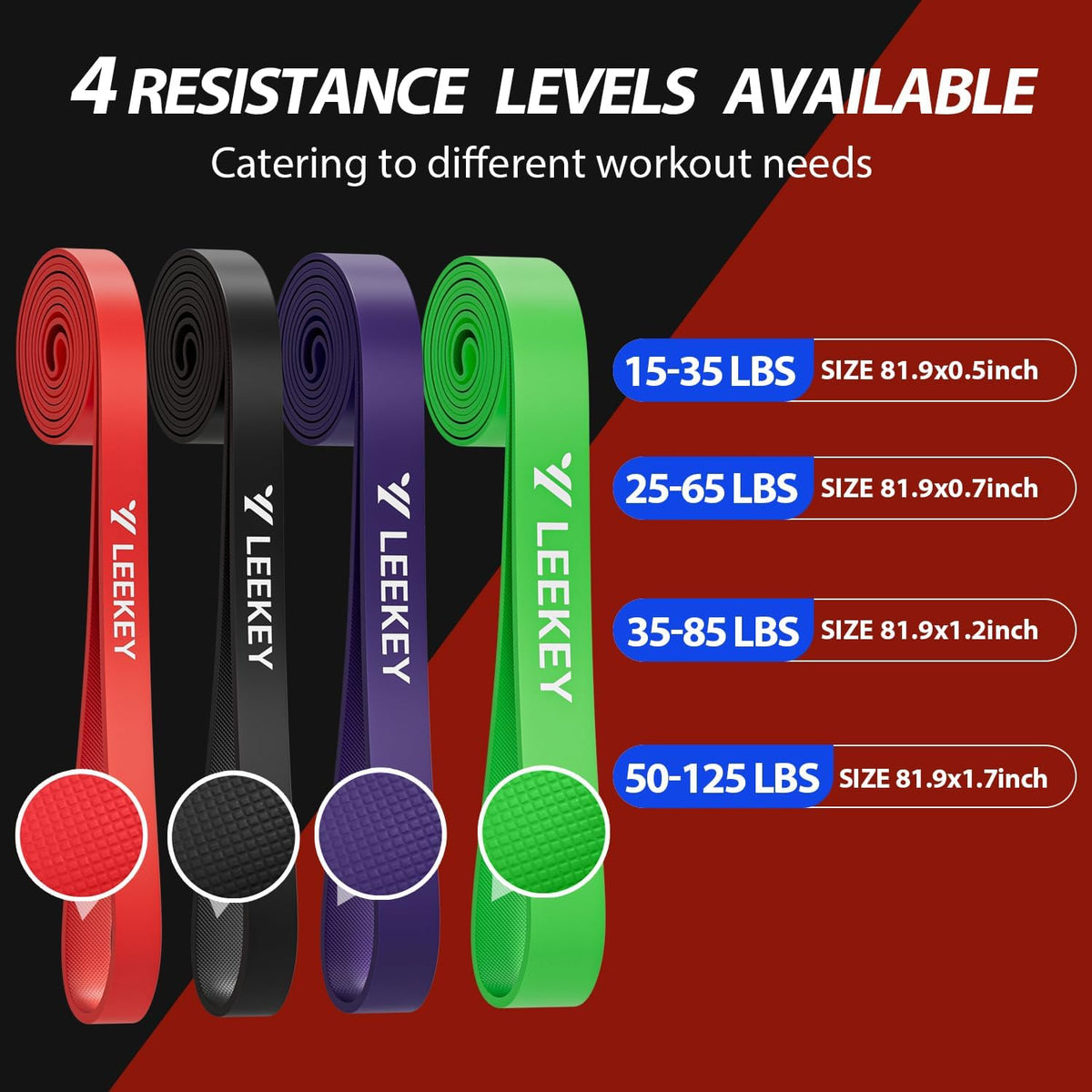 Pull Up Assistance Bands,Muit Levels Resistance Bands for Senior/Adults,Exercise Bands with Door Anchor, Strength Bands for Fitness Training, Physical Therapy,Home Gym Workouts