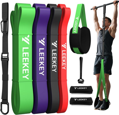 Pull Up Assistance Bands,Muit Levels Resistance Bands for Senior/Adults,Exercise Bands with Door Anchor, Strength Bands for Fitness Training, Physical Therapy,Home Gym Workouts
