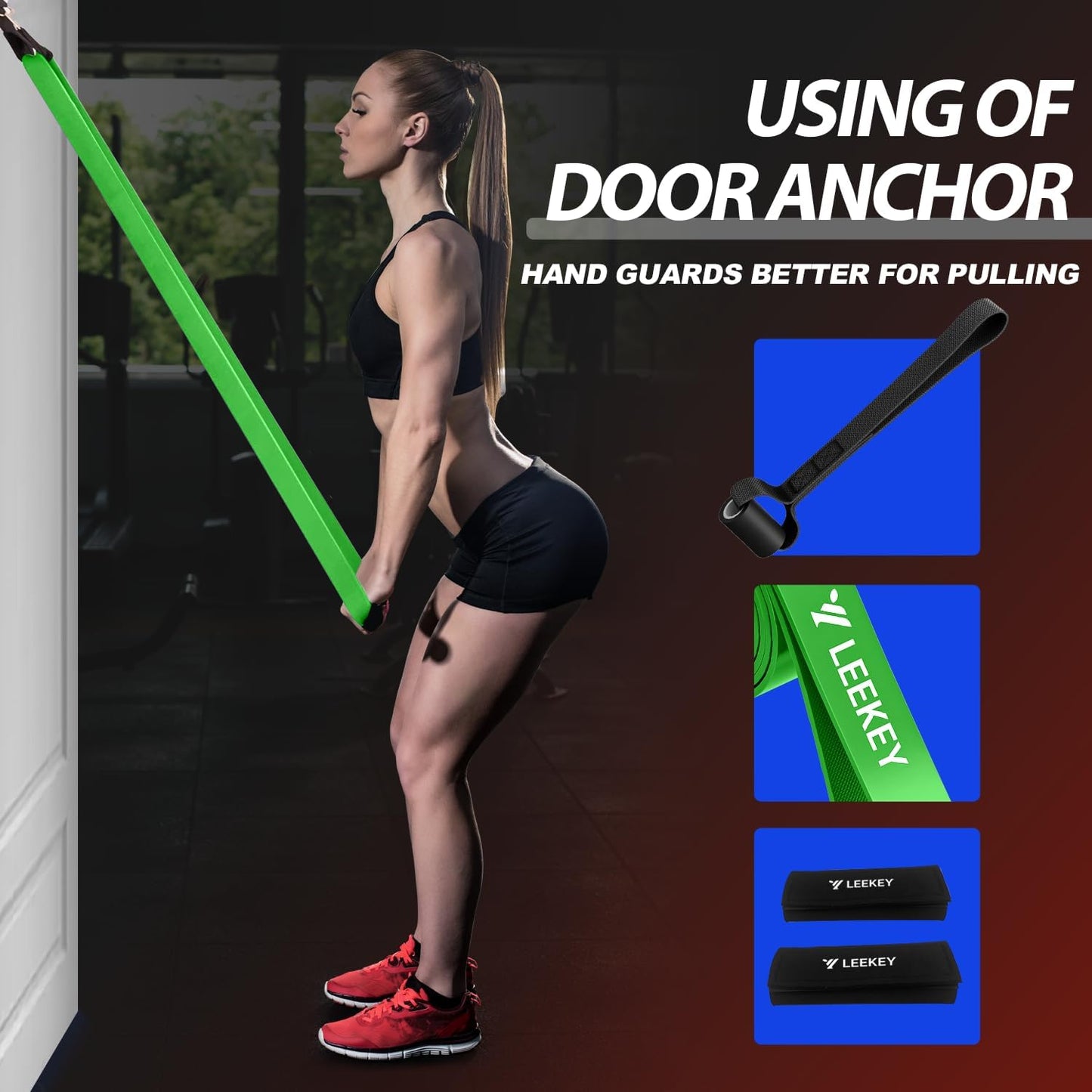 Pull Up Assistance Bands,Muit Levels Resistance Bands for Senior/Adults,Exercise Bands with Door Anchor, Strength Bands for Fitness Training, Physical Therapy,Home Gym Workouts