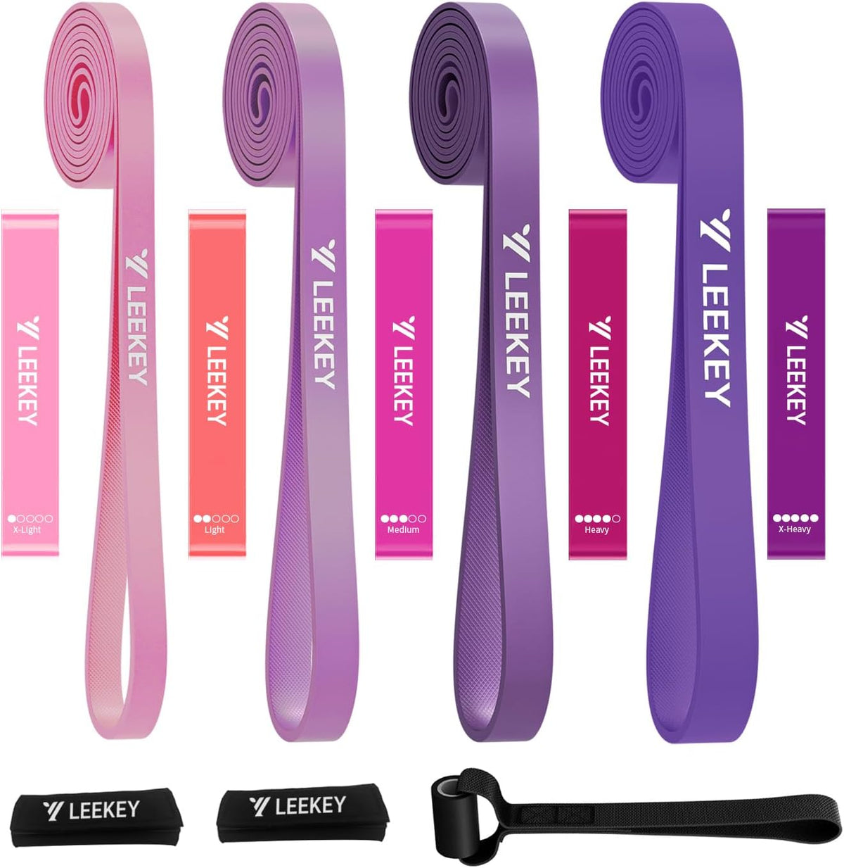 Pull Up Assistance Bands,Muit Levels Resistance Bands for Senior/Adults,Exercise Bands with Door Anchor, Strength Bands for Fitness Training, Physical Therapy,Home Gym Workouts