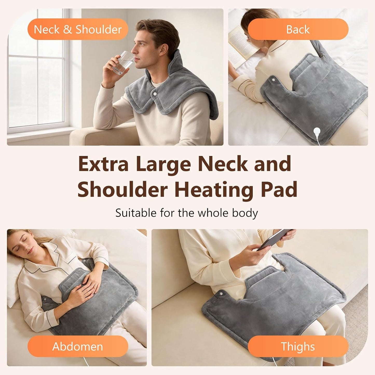 Heating Pads for Neck and Shoulders and Back, Neck Heating Pad