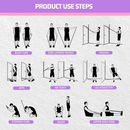 VEICK Resistance Bands Set, 10-150 LBS Stackable Exercise Bands with Handles, Ankle Straps & Door Anchor, Workout Bands for Home Gym, Yoga, Pilates, Physical Therapy for Men Women