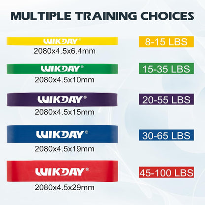 Resistance Bands for Working Out, Exercise Bands, Workout Bands, Pull Up Assistance Bands for Body Stretching Training Physical Therapy Muscle Training for Men & Women