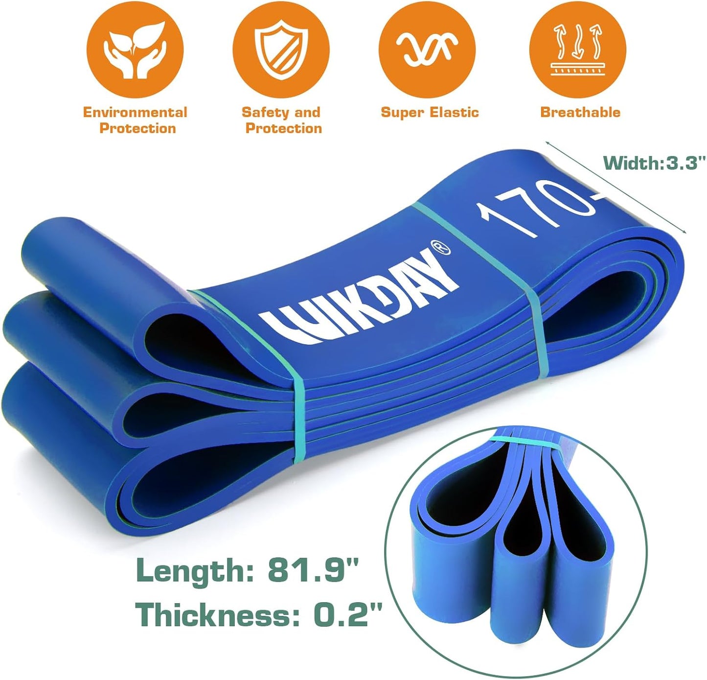 Resistance Bands for Working Out, Exercise Bands, Workout Bands, Pull Up Assistance Bands for Body Stretching Training Physical Therapy Muscle Training for Men & Women