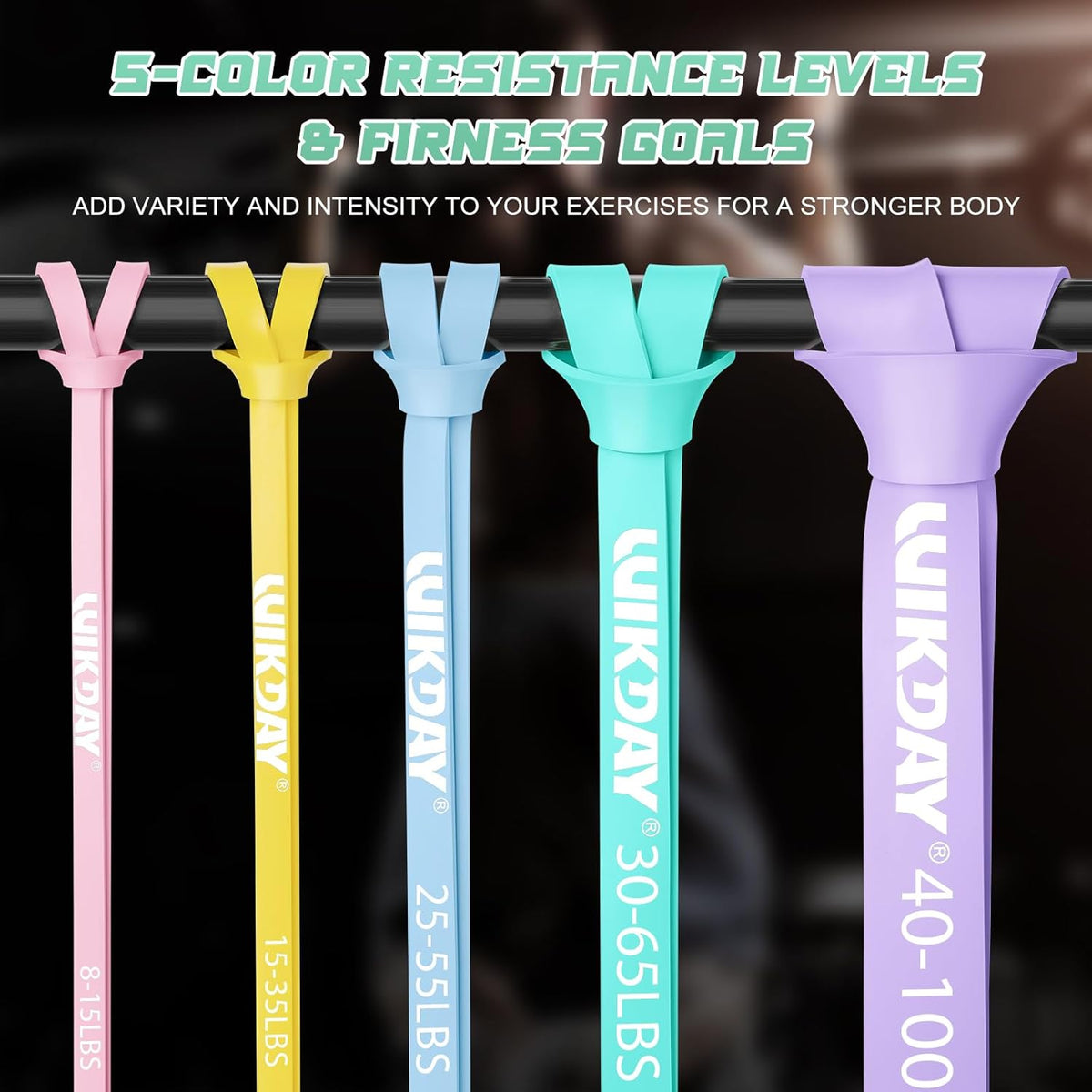 Resistance Bands for Working Out, Exercise Bands, Workout Bands, Pull Up Assistance Bands for Body Stretching Training Physical Therapy Muscle Training for Men & Women