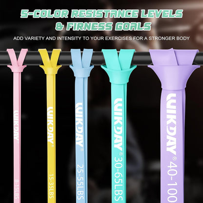 Resistance Bands for Working Out, Exercise Bands, Workout Bands, Pull Up Assistance Bands for Body Stretching Training Physical Therapy Muscle Training for Men & Women