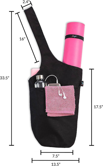 Yoga Mat Bag – Versatile Yoga Bag with Mat Straps & Storage Pockets, Holds Yoga & Pilates Mats, Lightweight & Durable