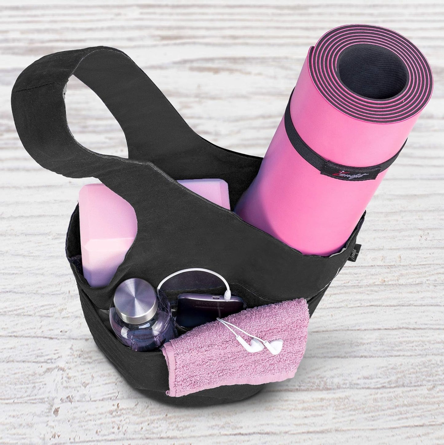 Yoga Mat Bag – Versatile Yoga Bag with Mat Straps & Storage Pockets, Holds Yoga & Pilates Mats, Lightweight & Durable