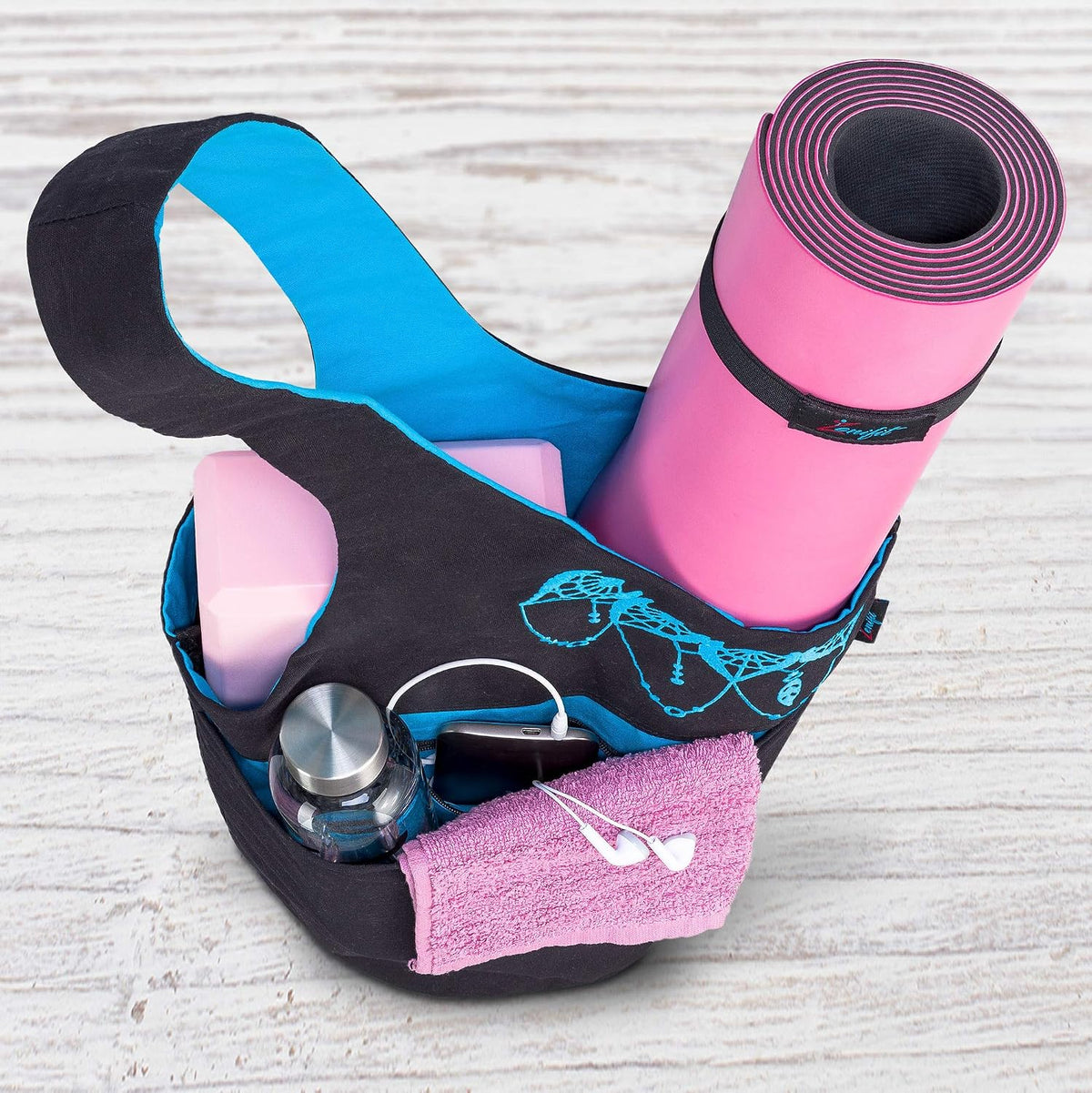 Yoga Mat Bag – Versatile Yoga Bag with Mat Straps & Storage Pockets, Holds Yoga & Pilates Mats, Lightweight & Durable