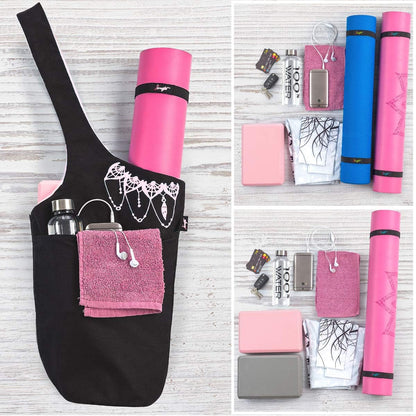 Yoga Mat Bag – Versatile Yoga Bag with Mat Straps & Storage Pockets, Holds Yoga & Pilates Mats, Lightweight & Durable