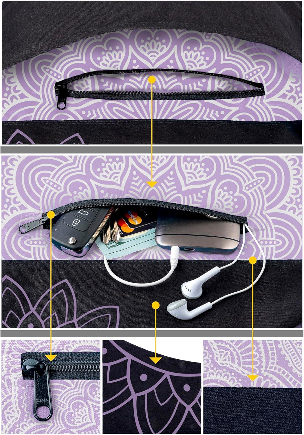 Yoga Mat Bag – Versatile Yoga Bag with Mat Straps & Storage Pockets, Holds Yoga & Pilates Mats, Lightweight & Durable