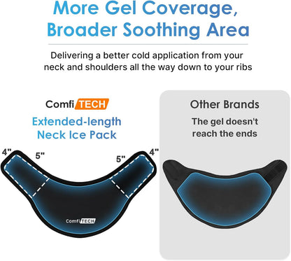 Extended Neck Ice Pack Wrap Gel Coverage for Shoulder, M, 1 Pack