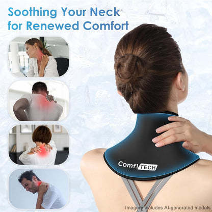 Extended Neck Ice Pack Wrap Gel Coverage for Shoulder, M, 1 Pack