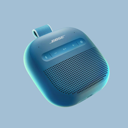 SoundLink Micro Portable Bluetooth Speaker (2nd Gen), Wireless Outdoor Speaker, Up to 12 Hours Battery Life, Waterproof and Dustproof, Blue Dusk
