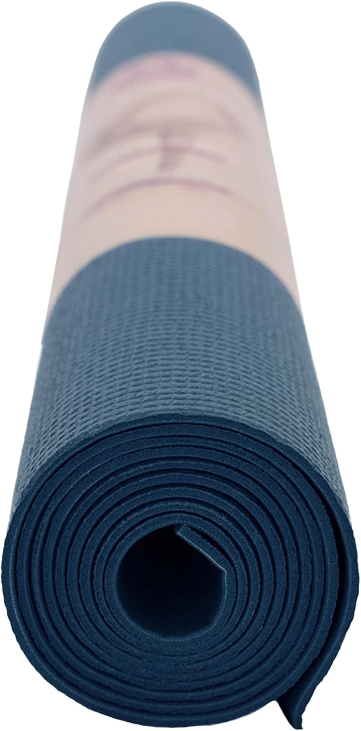 Tapas ECO Yoga Mat 4mm, Non Slip Exercise Mat with Medium Cushioning, Made with Up to 50% Recycled Content, 24 x 71 Inch