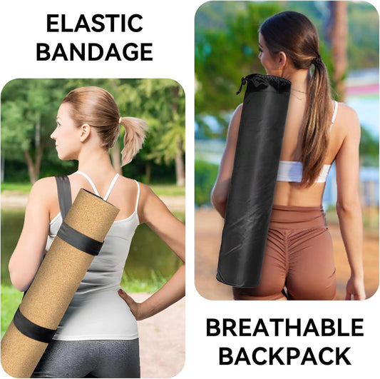 Cork Yoga Mat, with Cork Material as The Front and TPE as The Bottom of The Non-Slip Fitness Mat, Suitable for All Types of Yoga and Fitness Activities.