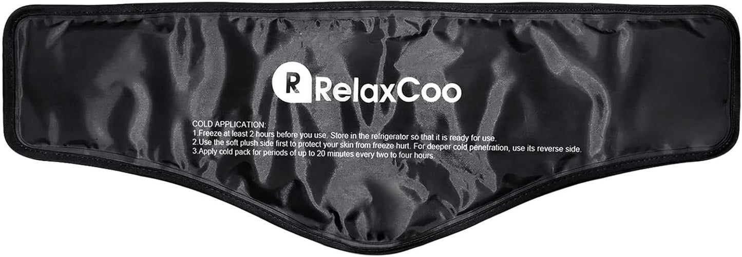 Neck Ice Pack Wrap, Reusable Gel Ice Pack for Neck Shoulders, Cold Compress Therapy for Pain Relief, Injuries, Swelling, Bruises, Sprains, Inflammation and Cervical Surgery Recovery