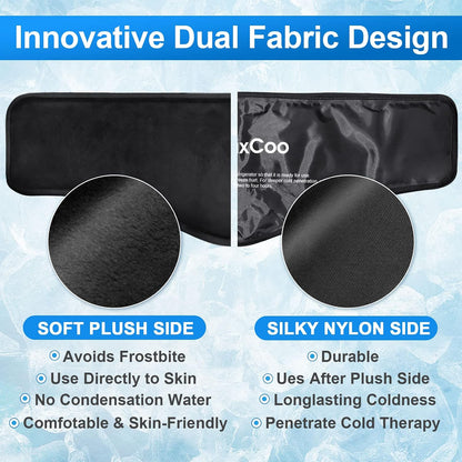 Neck Ice Pack Wrap, Reusable Gel Ice Pack for Neck Shoulders, Cold Compress Therapy for Pain Relief, Injuries, Swelling, Bruises, Sprains, Inflammation and Cervical Surgery Recovery