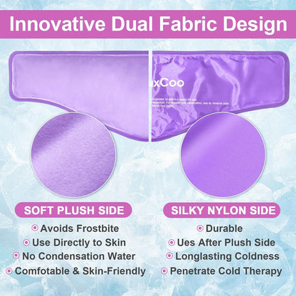 Neck Ice Pack Wrap, Reusable Gel Ice Pack for Neck Shoulders, Cold Compress Therapy for Pain Relief, Injuries, Swelling, Bruises, Sprains, Inflammation and Cervical Surgery Recovery