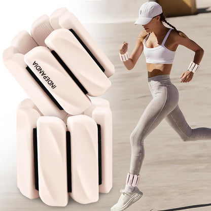 Wrist & Ankle Weights for Women and Men, 2lbs/4lbs Pairs Adjustable Silicone Weighted Bangles for Arm & Leg Workouts, Perfect for Pilates, Barre, Yoga, Walking & Home Fitness