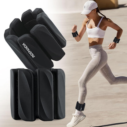 Wrist & Ankle Weights for Women and Men, 2lbs/4lbs Pairs Adjustable Silicone Weighted Bangles for Arm & Leg Workouts, Perfect for Pilates, Barre, Yoga, Walking & Home Fitness