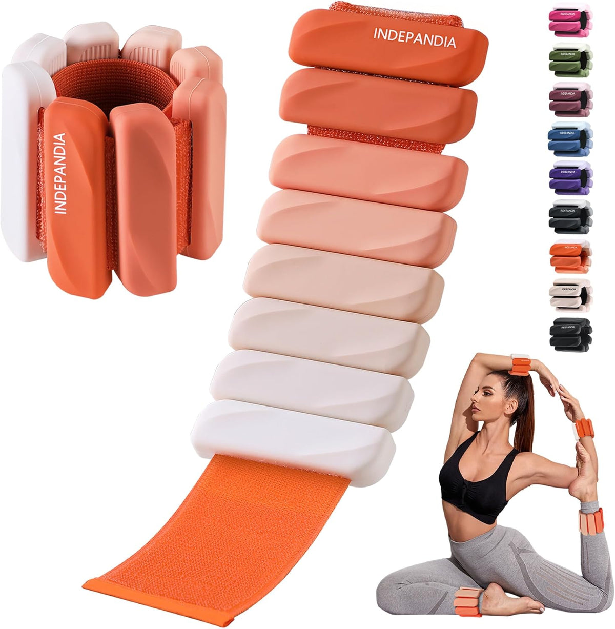 Wrist & Ankle Weights for Women and Men, 2lbs/4lbs Pairs Adjustable Silicone Weighted Bangles for Arm & Leg Workouts, Perfect for Pilates, Barre, Yoga, Walking & Home Fitness