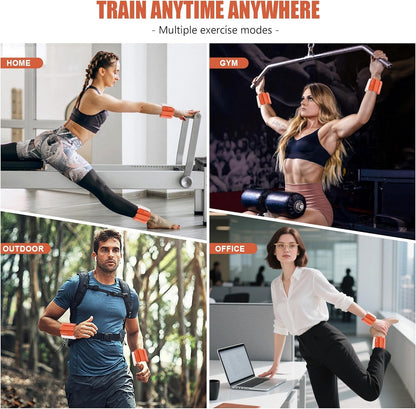 Wrist & Ankle Weights for Women and Men, 2lbs/4lbs Pairs Adjustable Silicone Weighted Bangles for Arm & Leg Workouts, Perfect for Pilates, Barre, Yoga, Walking & Home Fitness