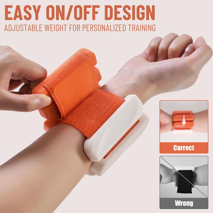 Wrist & Ankle Weights for Women and Men, 2lbs/4lbs Pairs Adjustable Silicone Weighted Bangles for Arm & Leg Workouts, Perfect for Pilates, Barre, Yoga, Walking & Home Fitness