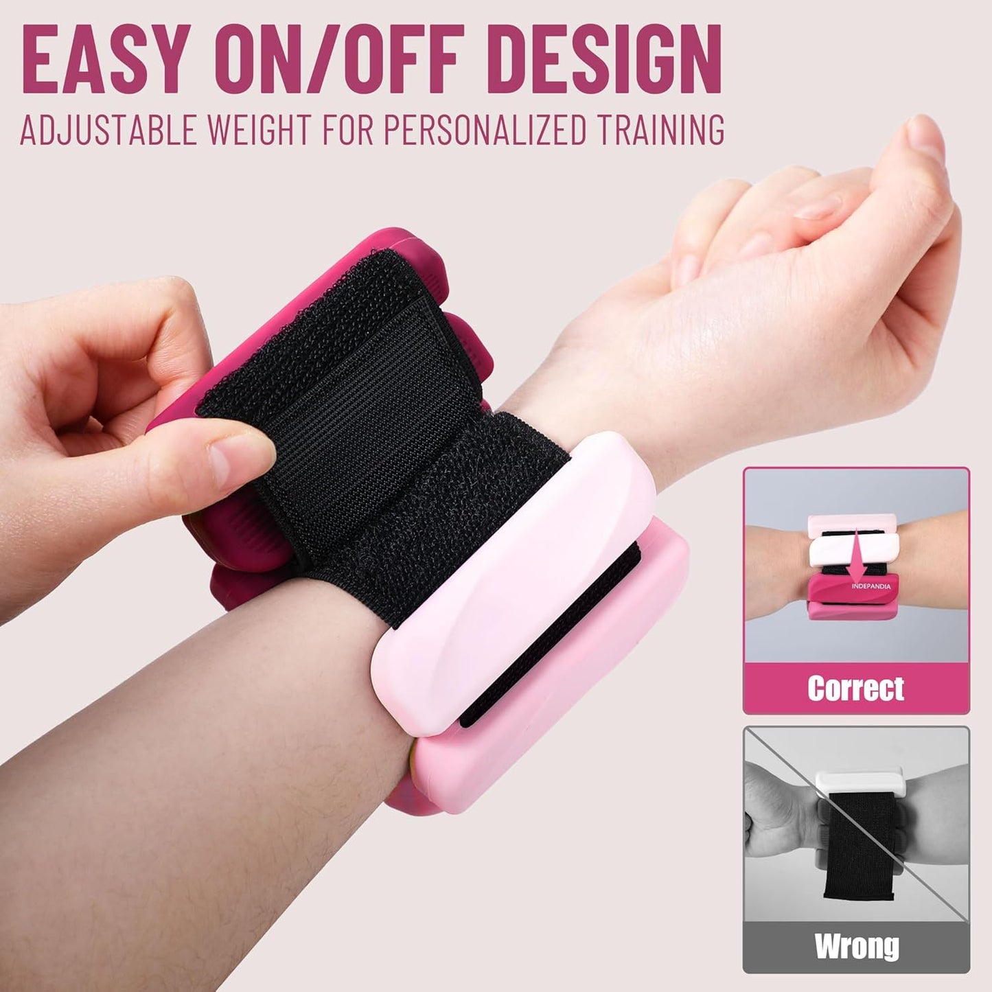 Wrist & Ankle Weights for Women and Men, 2lbs/4lbs Pairs Adjustable Silicone Weighted Bangles for Arm & Leg Workouts, Perfect for Pilates, Barre, Yoga, Walking & Home Fitness