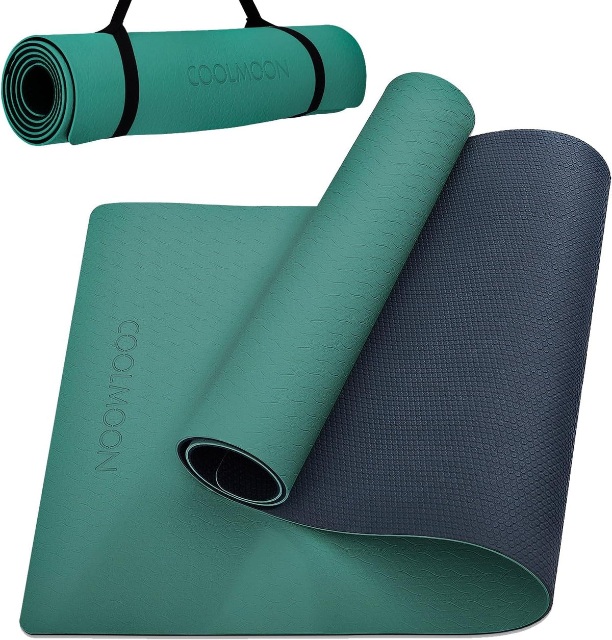 Yoga Mat Non Slip, Anti-Tear 1/4 Thick TPE Yoga Mats for Women and Men, 72"x24" Exercise & Fitness Mat with Carrying Strap, Workout Mats for Yoga, Pilates and Floor Exercise