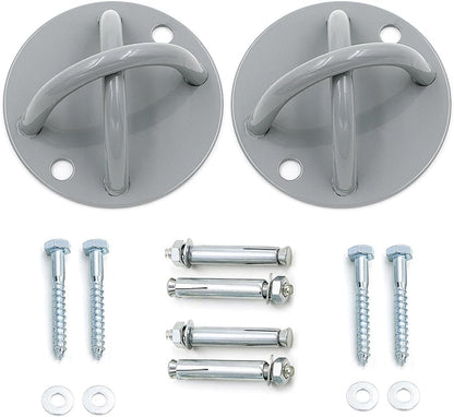 2Pcs Wall Mount Bracket for Suspension Straps Ceiling Anchor Hooks | Ceiling Mount Bracket for Gymnastic Rings, Aerial Yoga Swing, Body Weight Strength Training Systems