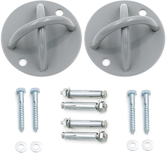 2Pcs Wall Mount Bracket for Suspension Straps Ceiling Anchor Hooks | Ceiling Mount Bracket for Gymnastic Rings, Aerial Yoga Swing, Body Weight Strength Training Systems