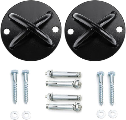 2Pcs Wall Mount Bracket for Suspension Straps Ceiling Anchor Hooks | Ceiling Mount Bracket for Gymnastic Rings, Aerial Yoga Swing, Body Weight Strength Training Systems