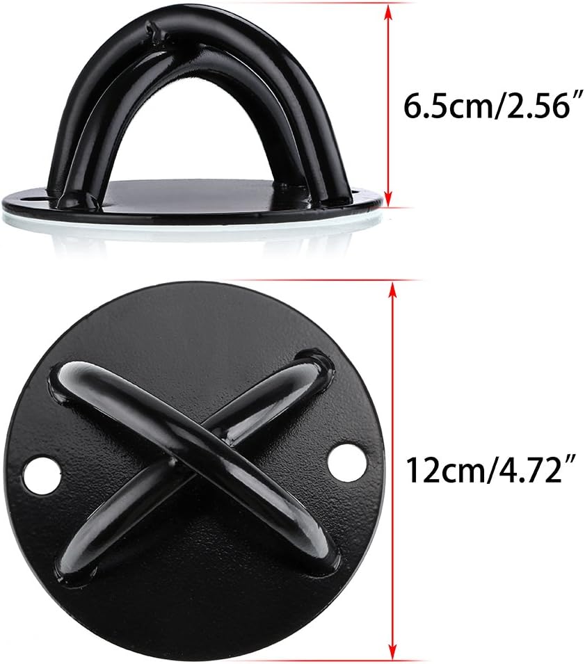 2Pcs Wall Mount Bracket for Suspension Straps Ceiling Anchor Hooks | Ceiling Mount Bracket for Gymnastic Rings, Aerial Yoga Swing, Body Weight Strength Training Systems
