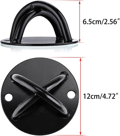 2Pcs Wall Mount Bracket for Suspension Straps Ceiling Anchor Hooks | Ceiling Mount Bracket for Gymnastic Rings, Aerial Yoga Swing, Body Weight Strength Training Systems