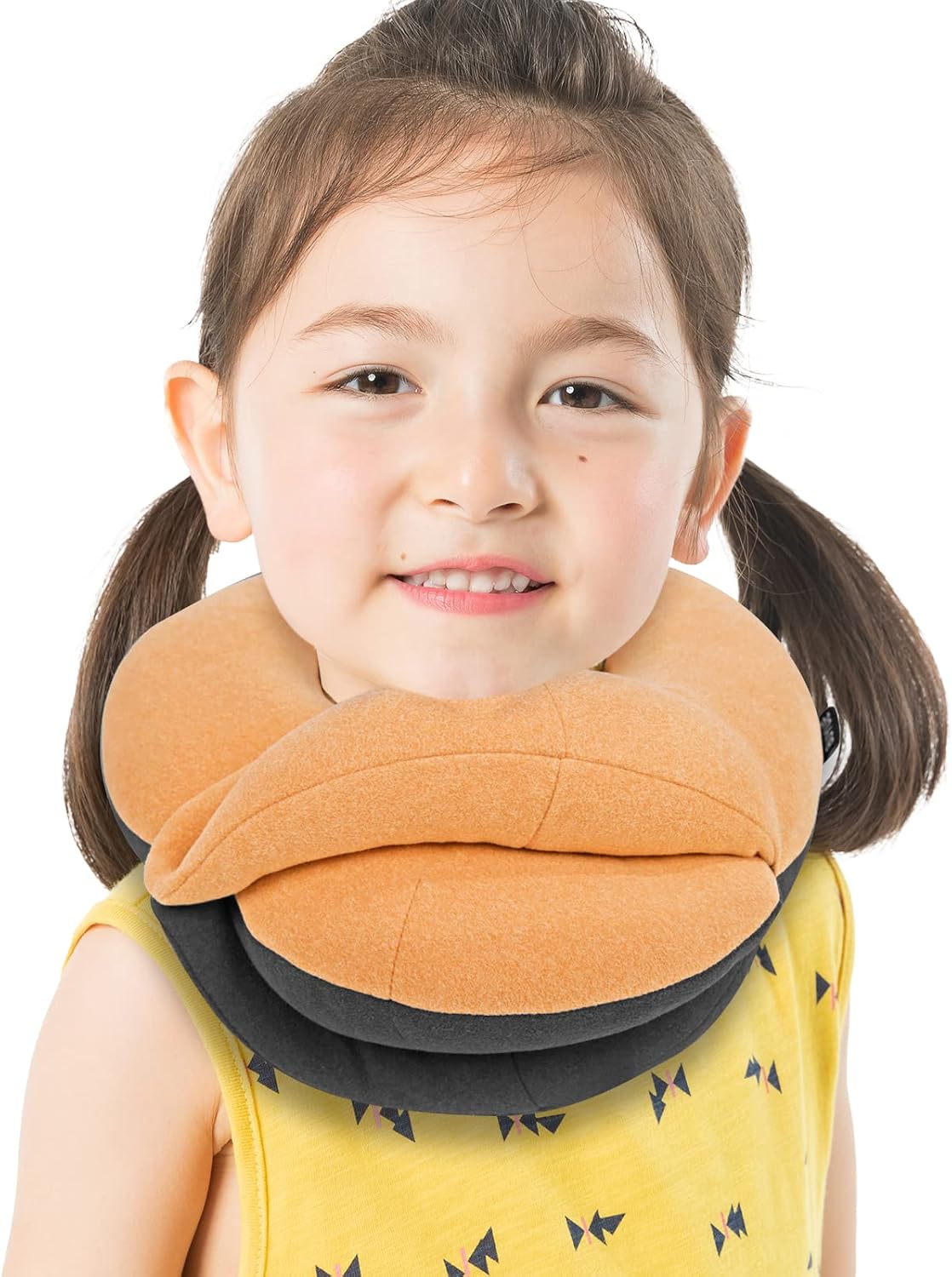Travel Neck Pillows for Airplanes, Memory Foam 360° Head Support Sleep for Long Flight, Skin-Friendly & Breathable, Kit with Eye Mask, Earplugs and Storage Bag (Adult, Grey, 90+ lbs)