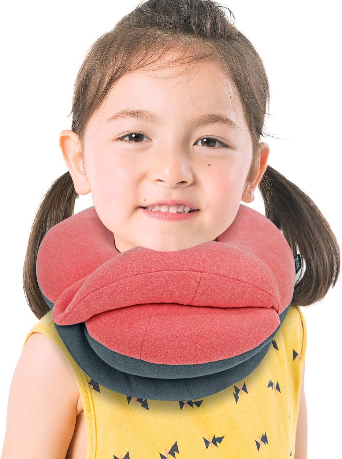 Travel Neck Pillows for Airplanes, Memory Foam 360° Head Support Sleep for Long Flight, Skin-Friendly & Breathable, Kit with Eye Mask, Earplugs and Storage Bag (Adult, Grey, 90+ lbs)