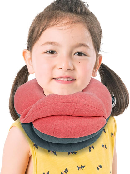 Travel Neck Pillows for Airplanes, Memory Foam 360° Head Support Sleep for Long Flight, Skin-Friendly & Breathable, Kit with Eye Mask, Earplugs and Storage Bag (Adult, Grey, 90+ lbs)