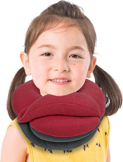 Travel Neck Pillows for Airplanes, Memory Foam 360° Head Support Sleep for Long Flight, Skin-Friendly & Breathable, Kit with Eye Mask, Earplugs and Storage Bag (Adult, Grey, 90+ lbs)