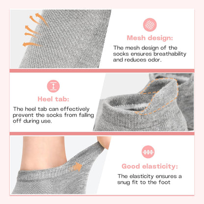 6 Pairs Pilates Grip Socks for Women, Non Slip Yoga Socks with Grips, Grippy Socks for Barre, and Hospital