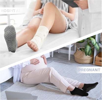 6 Pairs Pilates Grip Socks for Women, Non Slip Yoga Socks with Grips, Grippy Socks for Barre, and Hospital