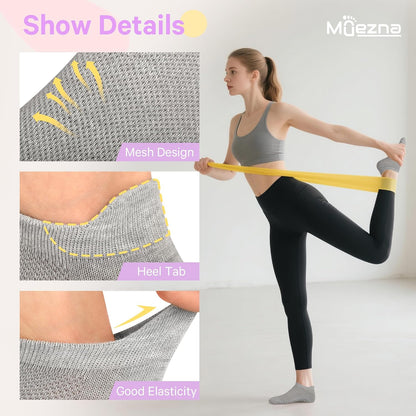 6 Pairs Pilates Grip Socks for Women, Non Slip Yoga Socks with Grips, Grippy Socks for Barre, and Hospital