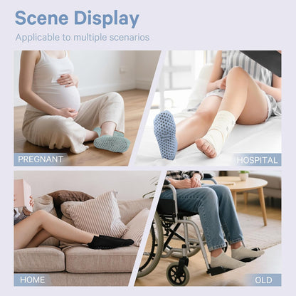 6 Pairs Pilates Grip Socks for Women, Non Slip Yoga Socks with Grips, Grippy Socks for Barre, and Hospital