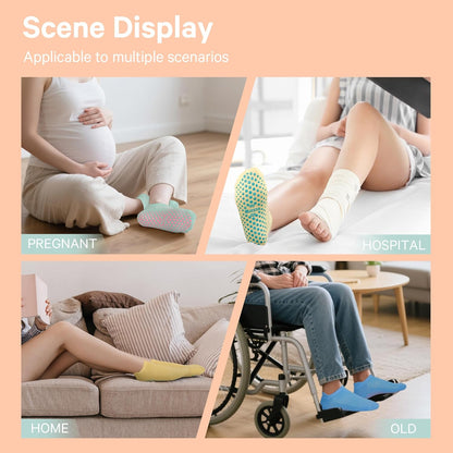 6 Pairs Pilates Grip Socks for Women, Non Slip Yoga Socks with Grips, Grippy Socks for Barre, and Hospital
