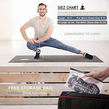 Men's Non-Slip Yoga Socks, Anti-Skid Pilates, Barre, Bikram Fitness Hospital Slipper Socks with Grips